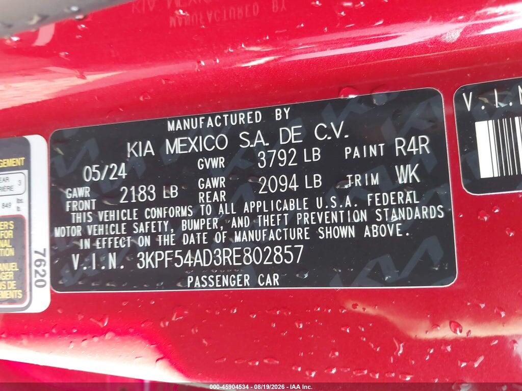 3KPF54AD3RE802857 2024 KIA FORTE photo no. 9