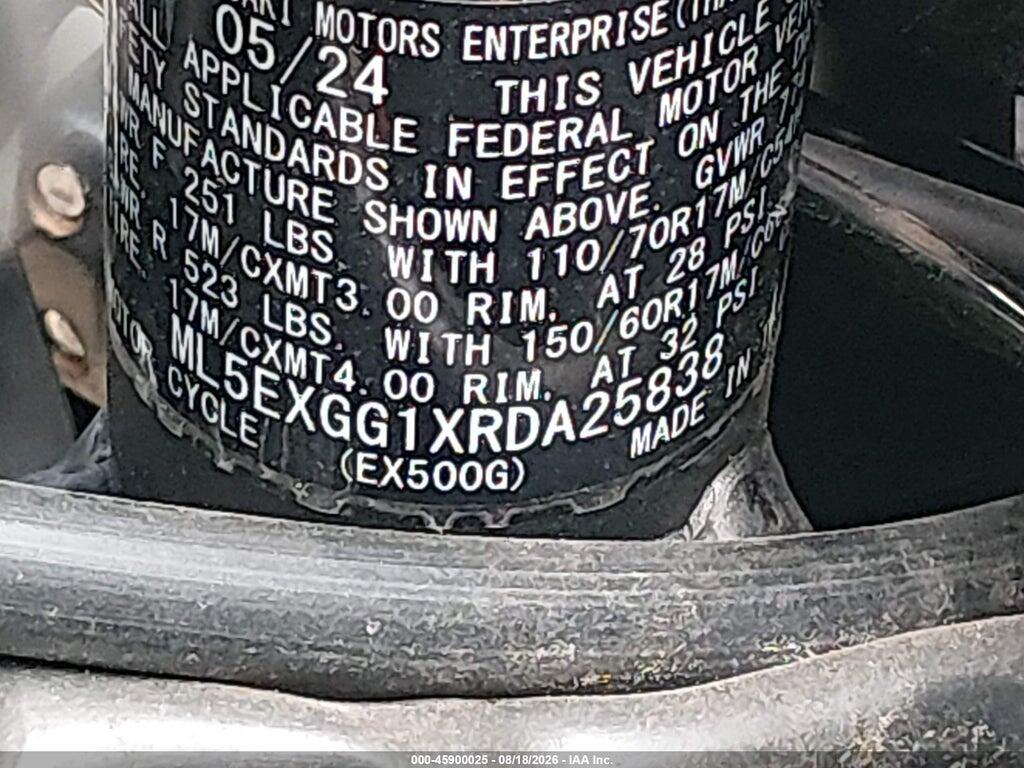 ML5EXGG1XRDA25838 2024 KAWASAKI EX500 photo no. 10