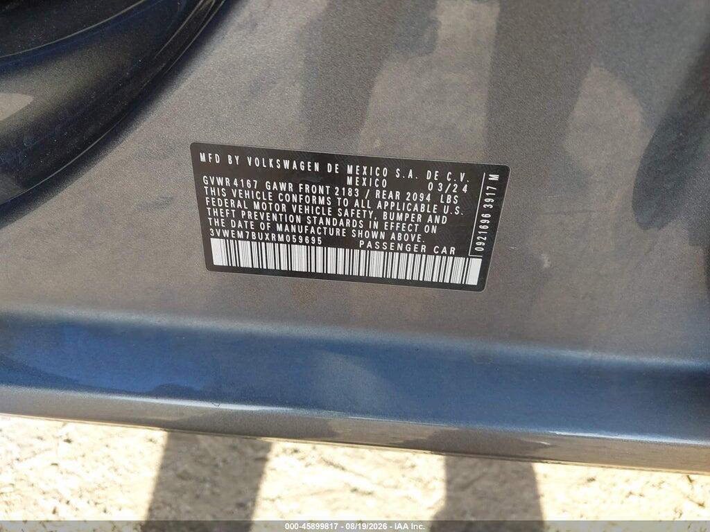 3VWEM7BUXRM059695 2024 VOLKSWAGEN JETTA photo no. 9