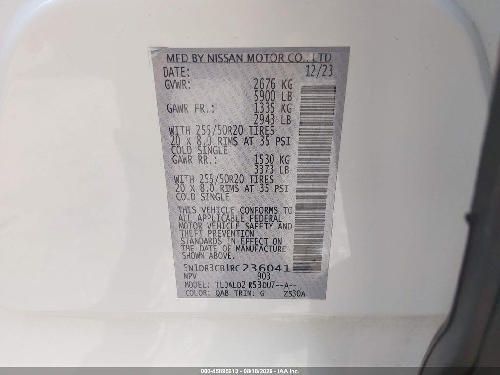 5N1DR3CB1RC236041 2024 NISSAN PATHFINDER photo no. 9