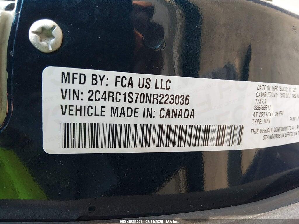 2C4RC1S70NR223036 2022 CHRYSLER PACIFICA HYBRID photo no. 9