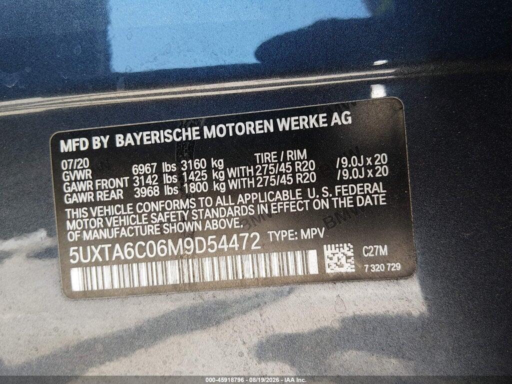 5UXTA6C06M9D54472 2021 BMW X5 PHEV photo no. 9