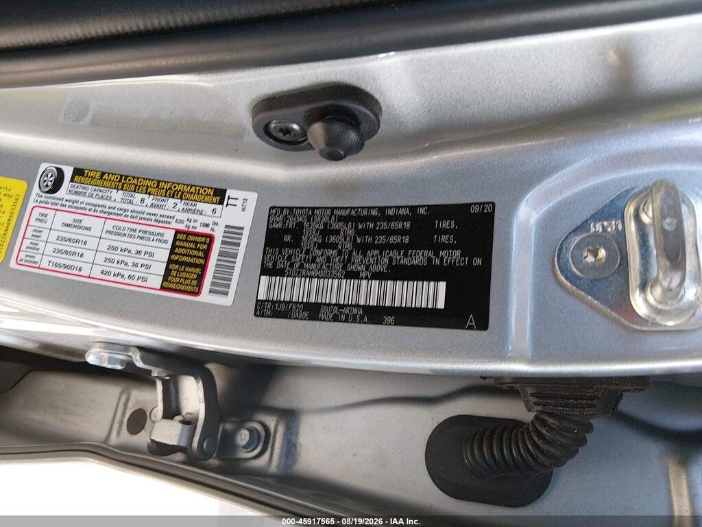 5TDZZRAH6MS033562 2021 TOYOTA HIGHLANDER photo no. 9