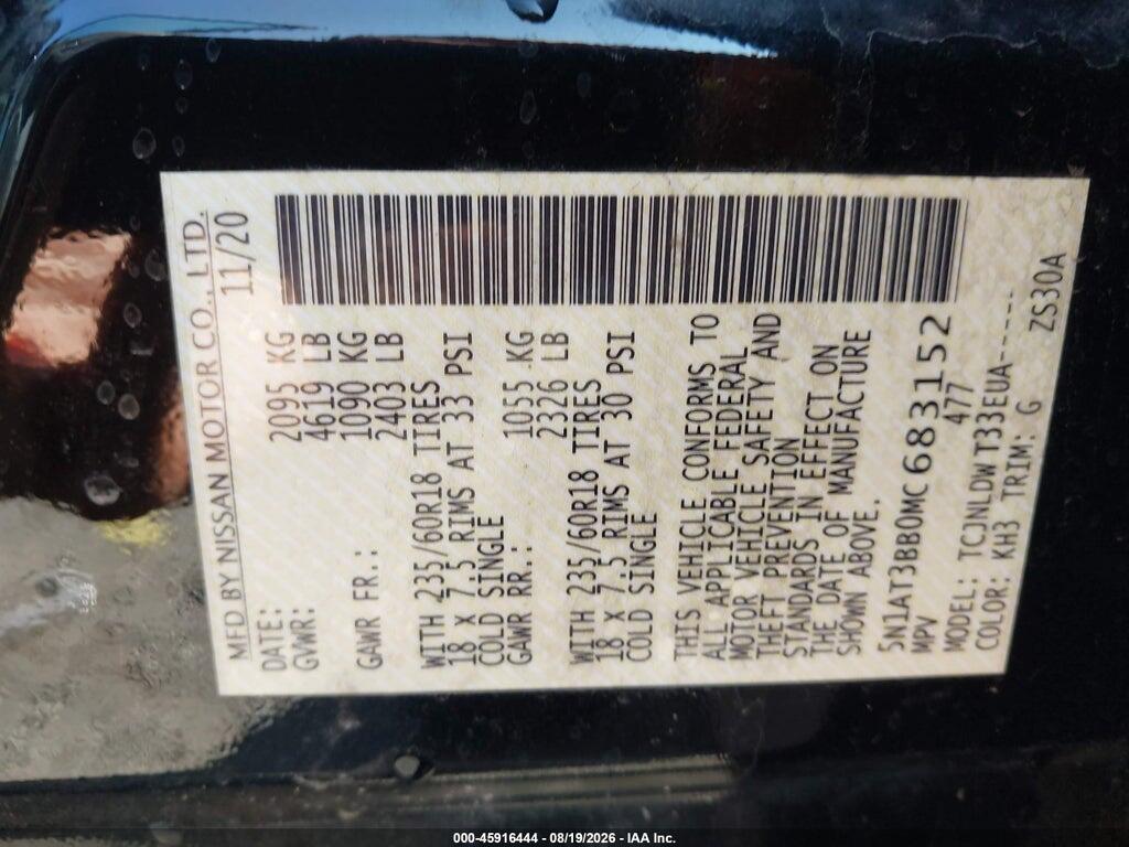 5N1AT3BB0MC683152 2021 NISSAN ROGUE photo no. 8