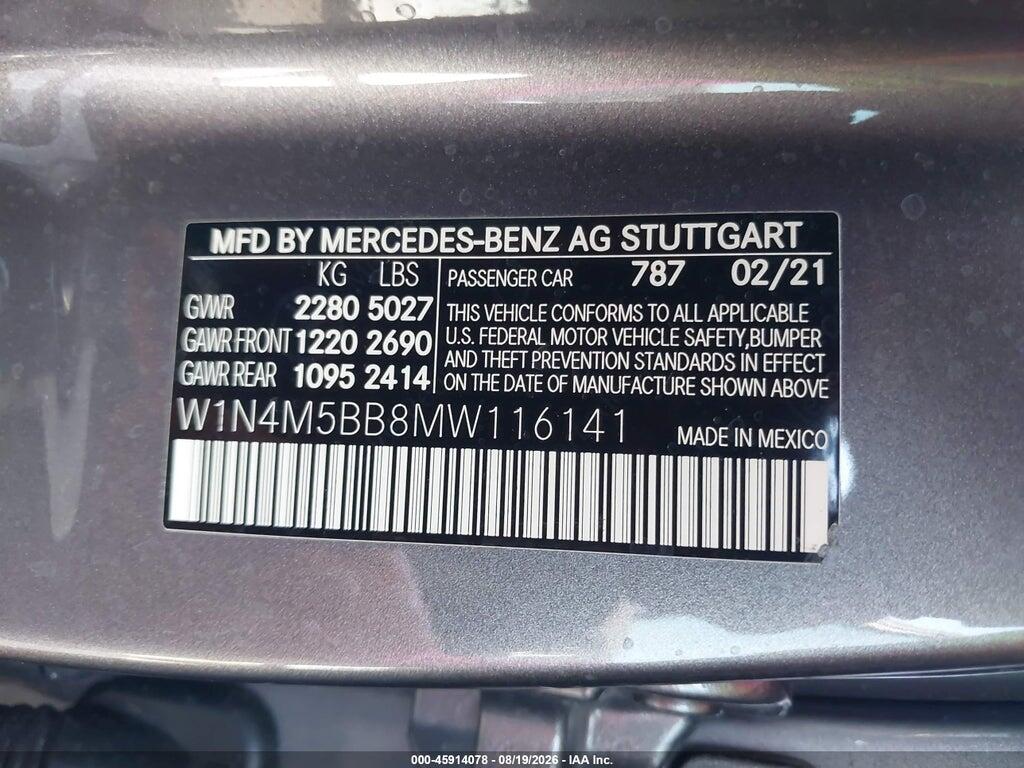 W1N4M5BB8MW116141 2021 MERCEDES-BENZ AMG GLB 35 photo no. 9