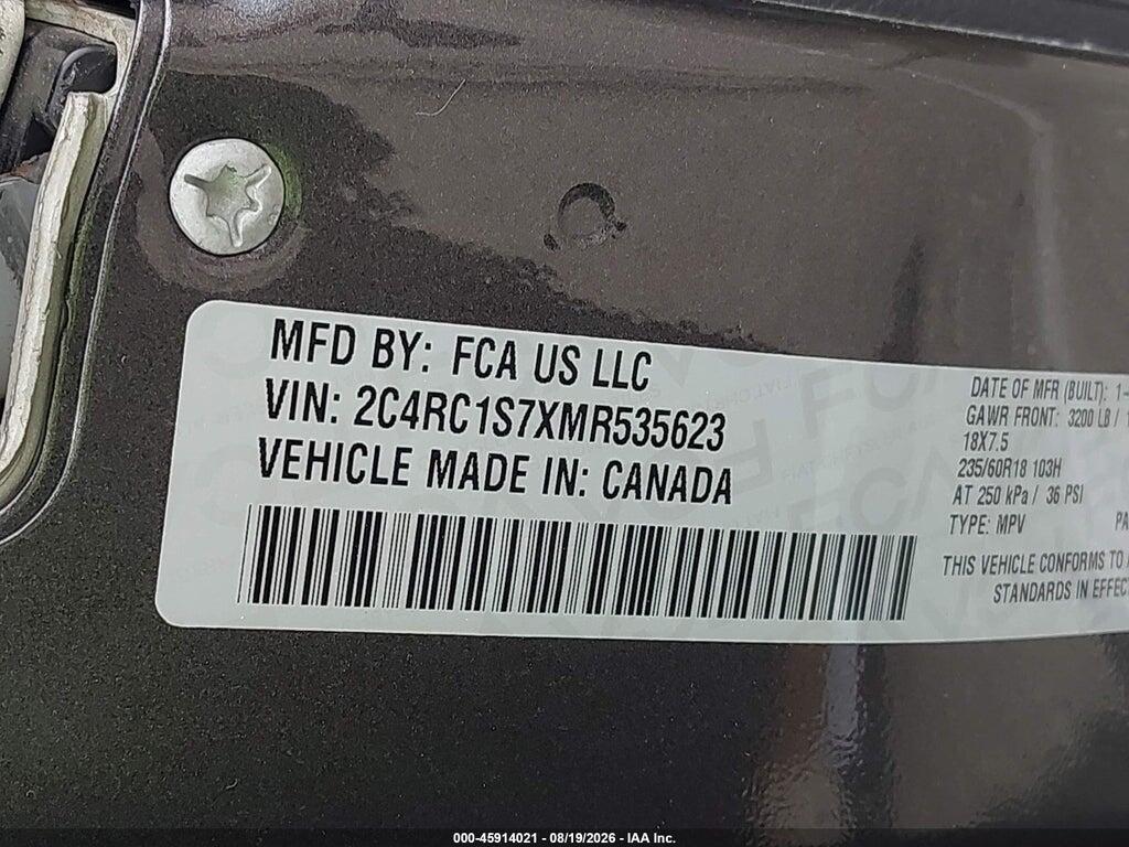 2C4RC1S7XMR535623 2021 CHRYSLER PACIFICA HYBRID photo no. 9