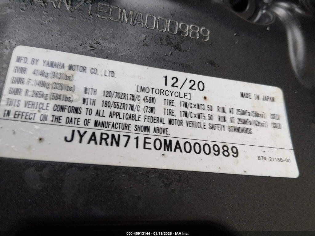 JYARN71E0MA000989 2021 YAMAHA MT09 photo no. 10