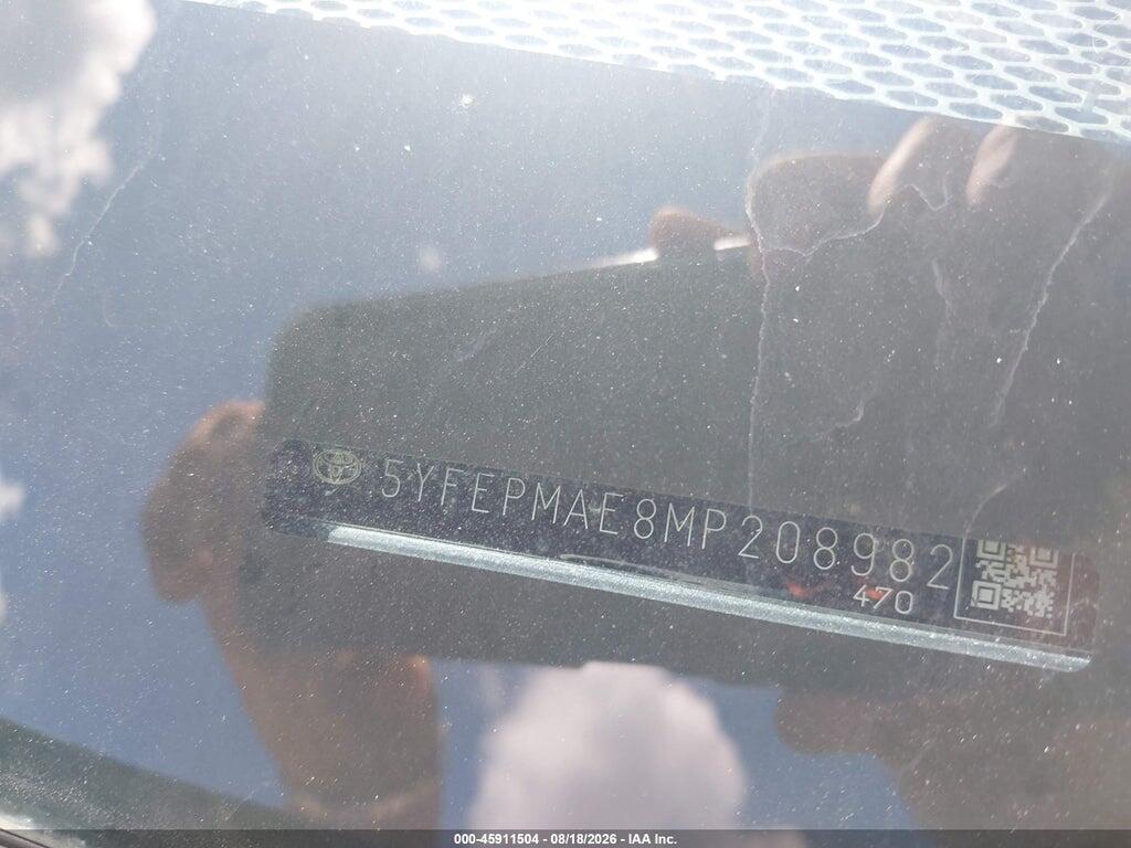 5YFEPMAE8MP208982 2021 TOYOTA COROLLA photo no. 9