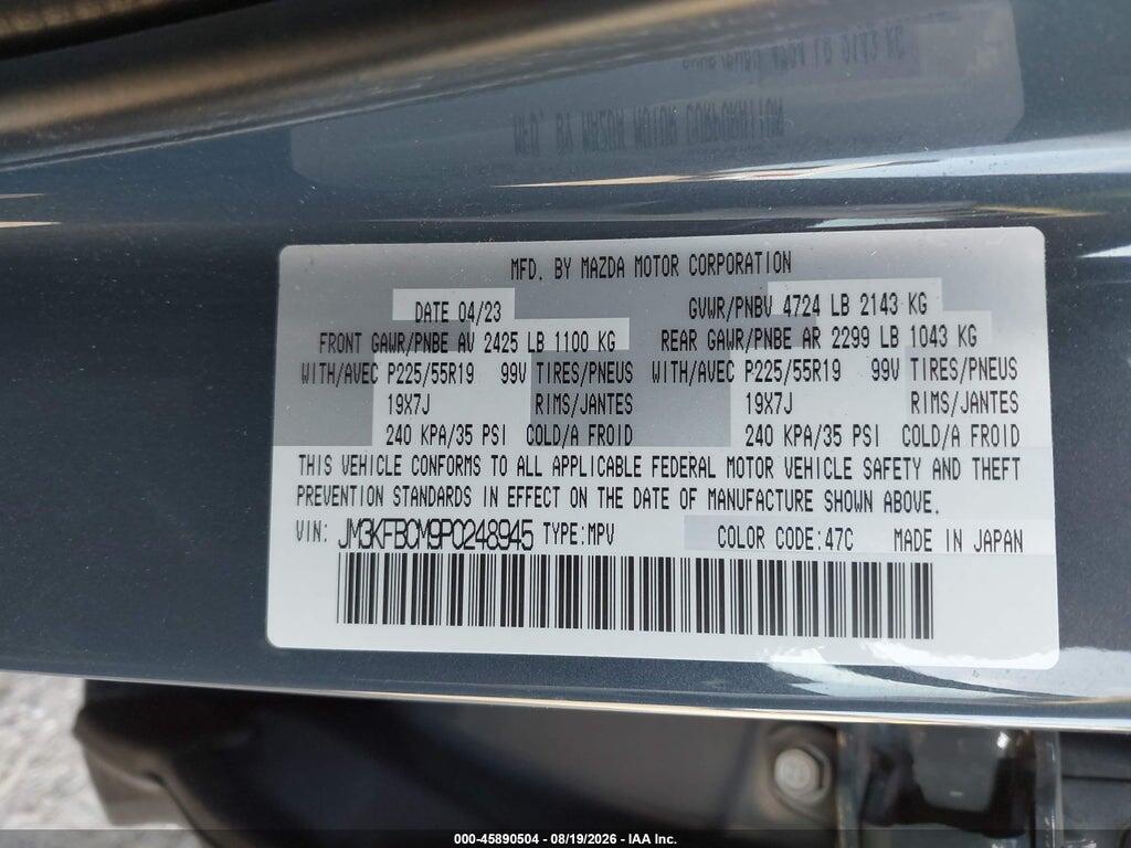 JM3KFBCM9P0248945 2023 MAZDA CX-5 photo no. 9