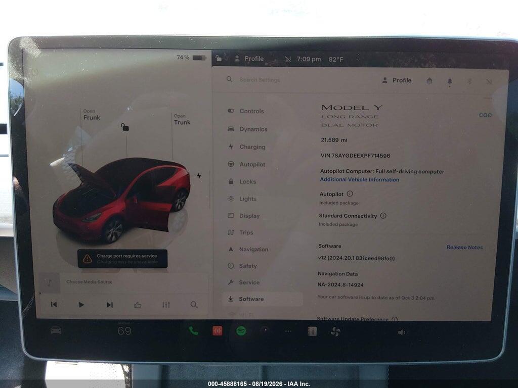 7SAYGDEEXPF714596 2023 TESLA MODEL Y photo no. 7