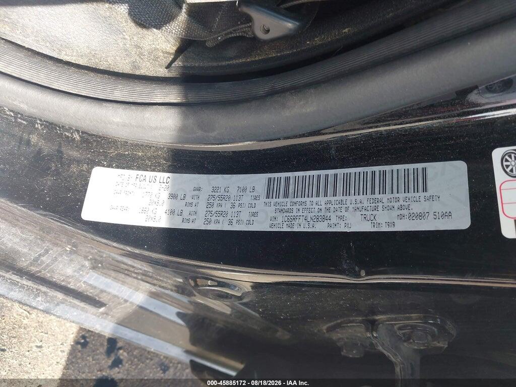 1C6SRFFT4LN283844 2020 RAM 1500 photo no. 9