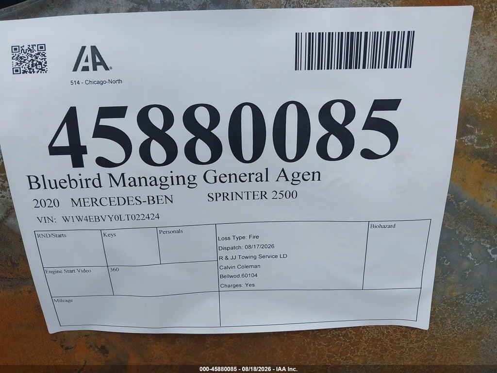 W1W4EBVY0LT022424 2020 MERCEDES-BENZ SPRINTER 2500 photo no. 9