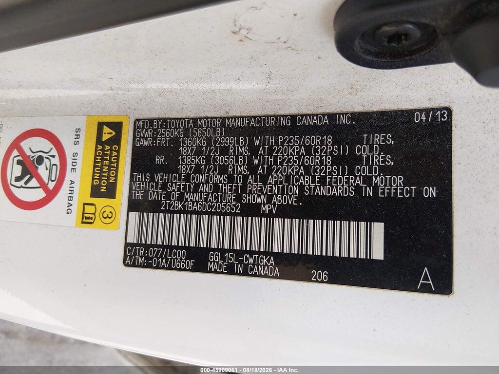 2T2BK1BA6DC205652 2013 LEXUS RX 350 photo no. 9