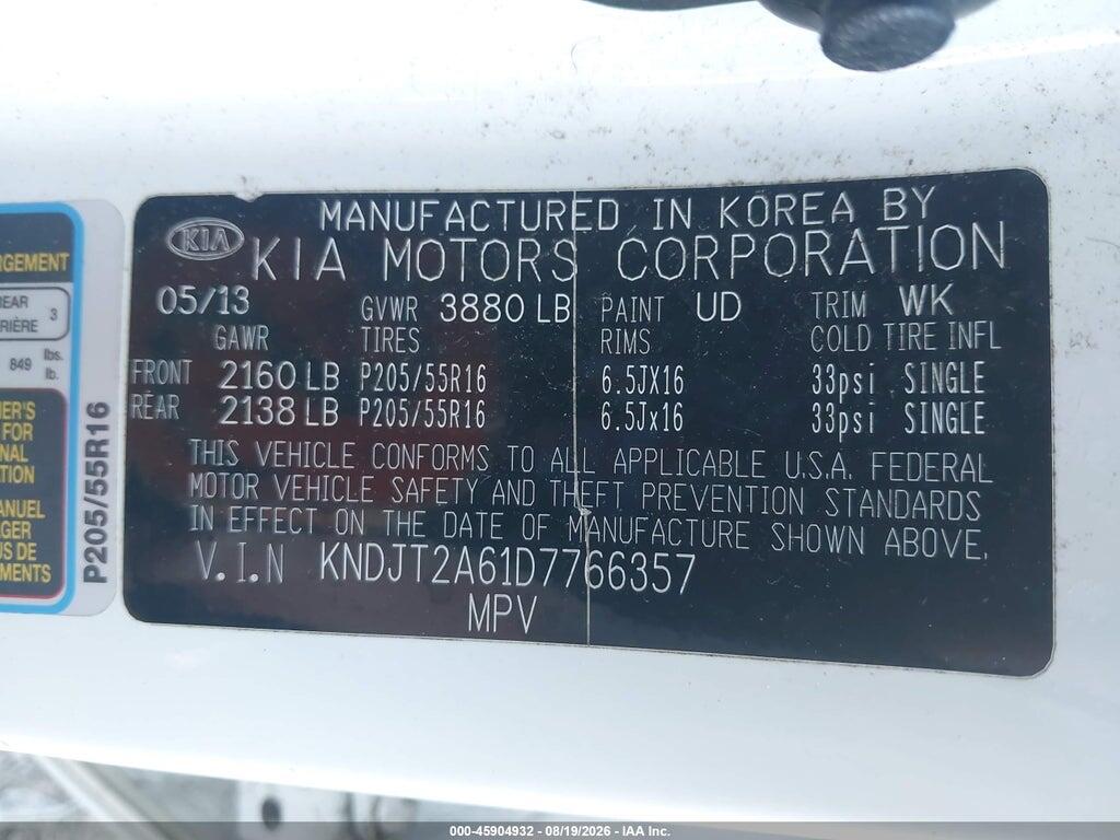 KNDJT2A61D7766357 2013 KIA SOUL photo no. 9