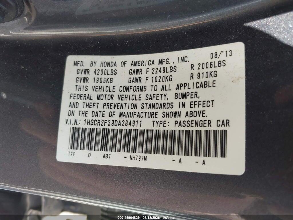 1HGCR2F39DA284911 2013 HONDA ACCORD photo no. 9