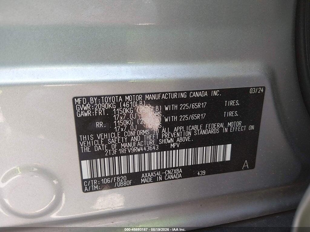 2T3F1RFV9RW443643 2024 TOYOTA RAV4 photo no. 9