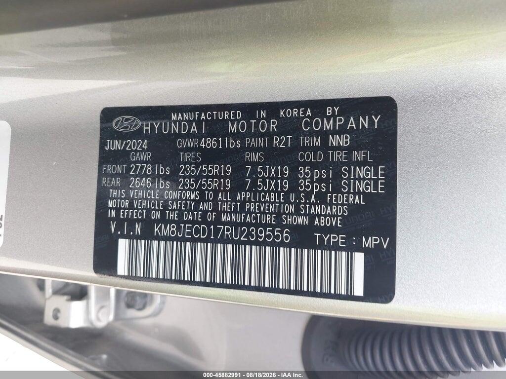 KM8JECD17RU239556 2024 HYUNDAI TUCSON HYBRID photo no. 9