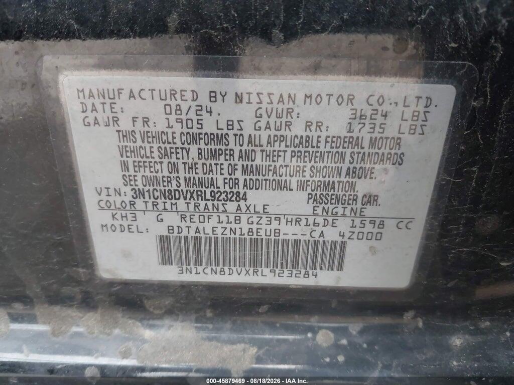 3N1CN8DVXRL923284 2024 NISSAN VERSA photo no. 9