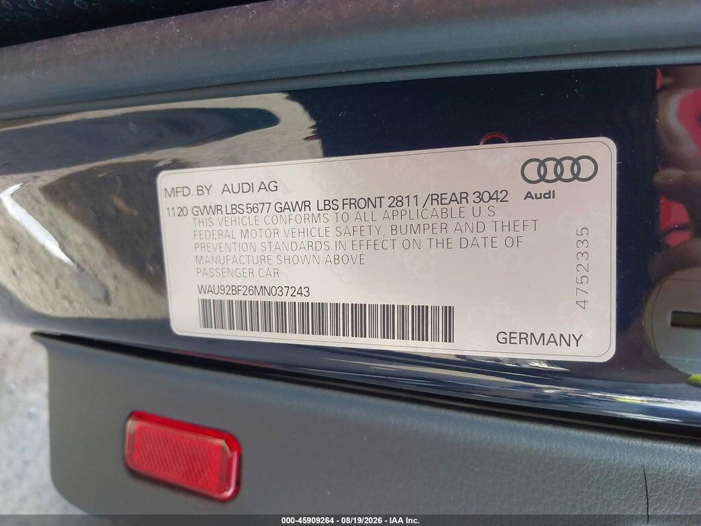WAU92BF26MN037243 2021 AUDI A6 ALLROAD photo no. 9