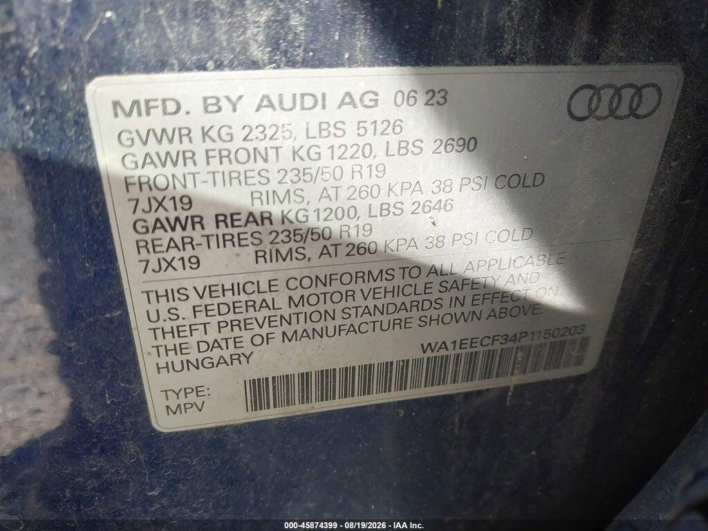 WA1EECF34P1150203 2023 AUDI Q3 photo no. 9