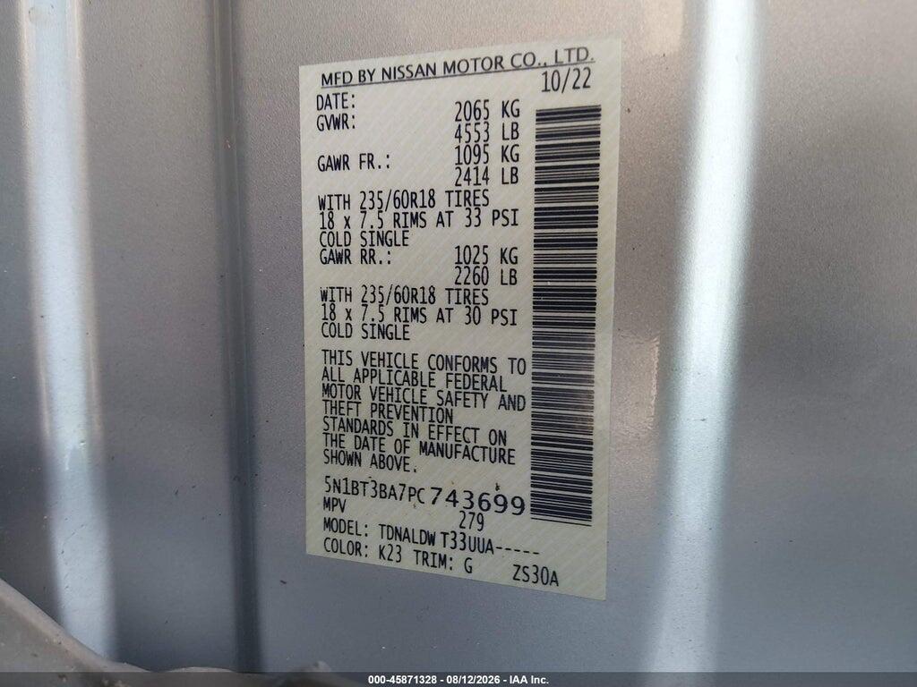 5N1BT3BA7PC743699 2023 NISSAN ROGUE photo no. 9
