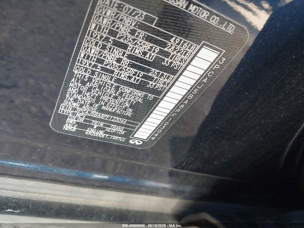 3PCAJ5BA8PF123044 2023 INFINITI QX50 photo no. 9