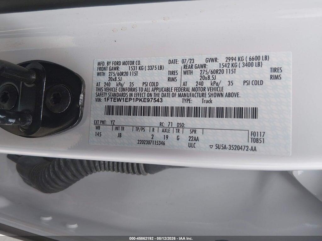 1FTEW1EP1PKE97543 2023 FORD F-150 photo no. 9