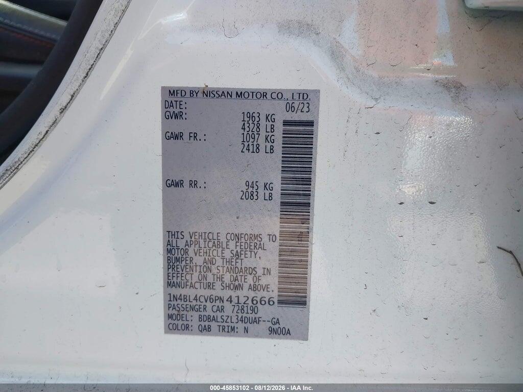 1N4BL4CV6PN412666 2023 NISSAN ALTIMA photo no. 9
