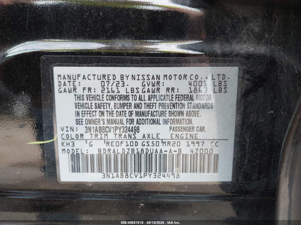 3N1AB8CV1PY324498 2023 NISSAN SENTRA photo no. 9