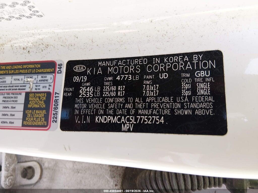 KNDPMCAC5L7752754 2020 KIA SPORTAGE photo no. 9