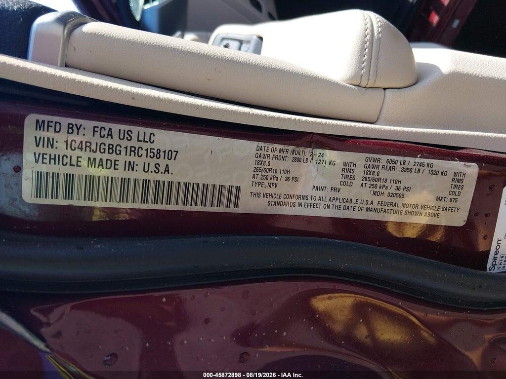 1C4RJGBG1RC158107 2024 JEEP GRAND CHEROKEE photo no. 9