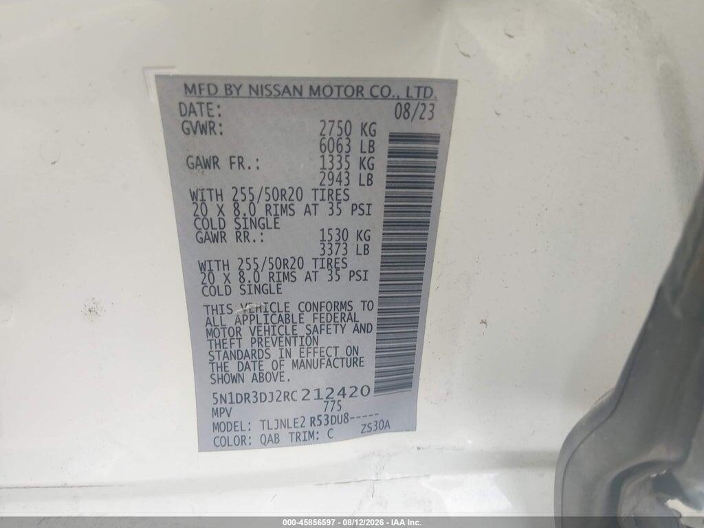5N1DR3DJ2RC212420 2024 NISSAN PATHFINDER photo no. 9