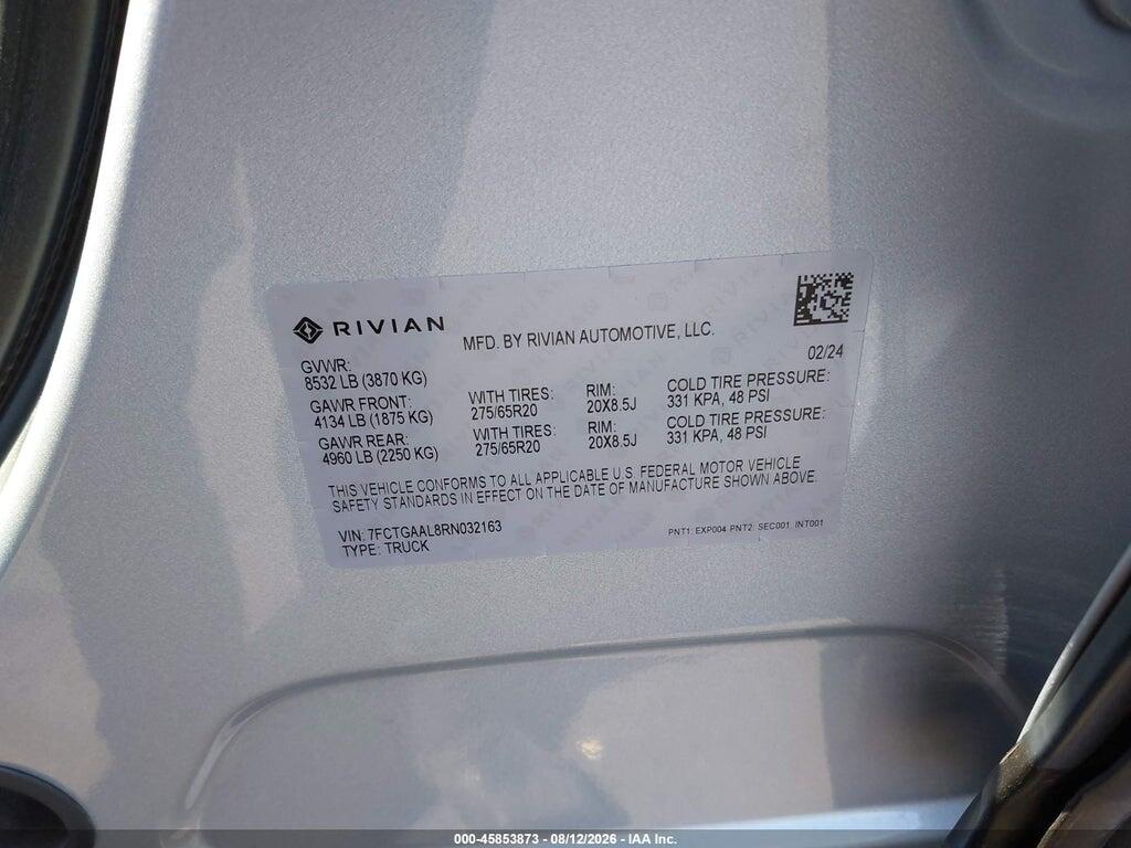 7FCTGAAL8RN032163 2024 RIVIAN R1T photo no. 9