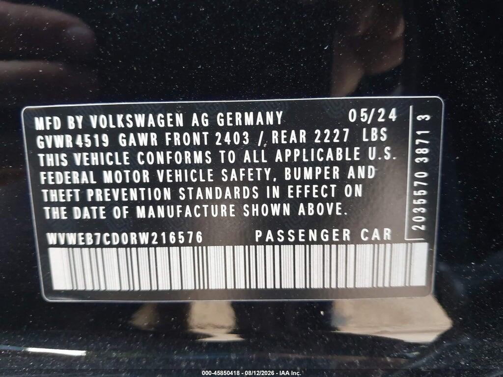 WVWEB7CD0RW216576 2024 VOLKSWAGEN GOLF R photo no. 9