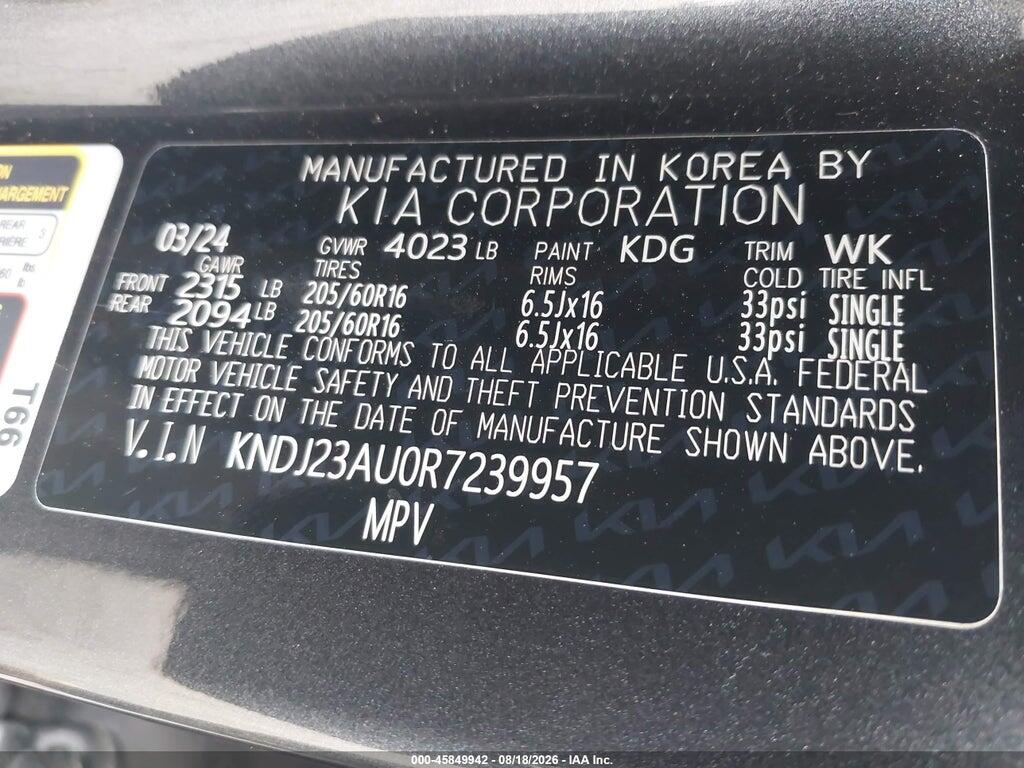 KNDJ23AU0R7239957 2024 KIA SOUL photo no. 9