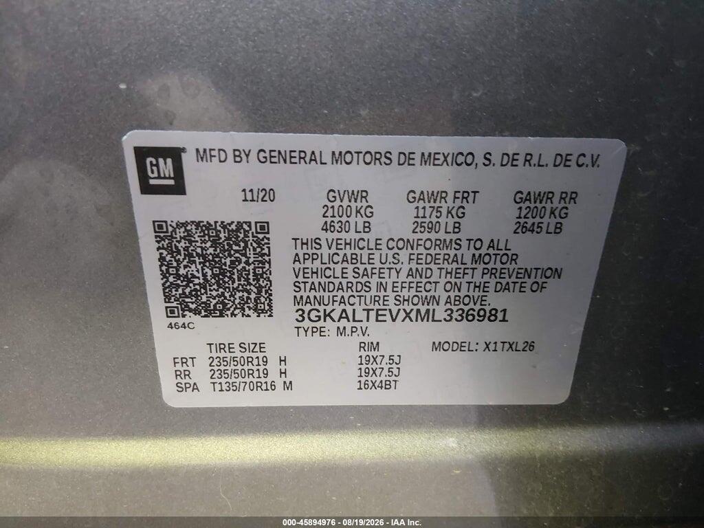 3GKALTEVXML336981 2021 GMC TERRAIN photo no. 9