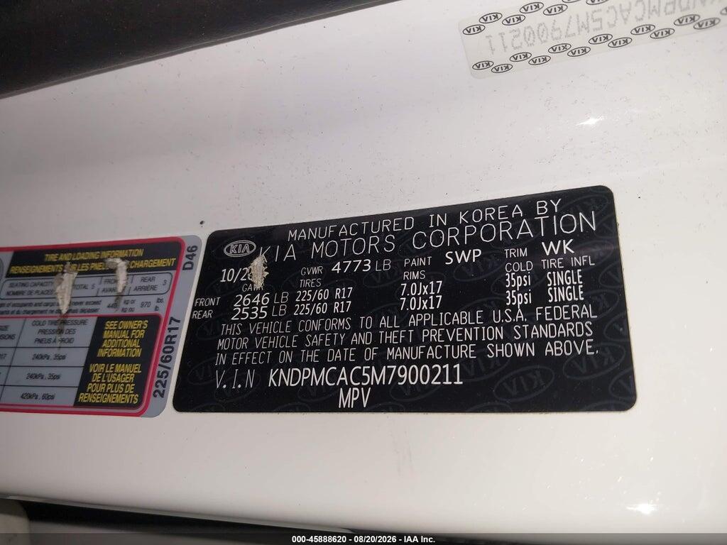 KNDPMCAC5M7900211 2021 KIA SPORTAGE photo no. 9