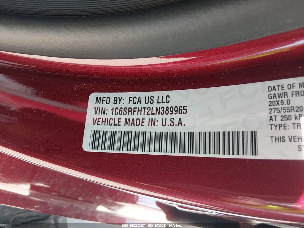 1C6SRFHT2LN389965 2020 RAM 1500 photo no. 9