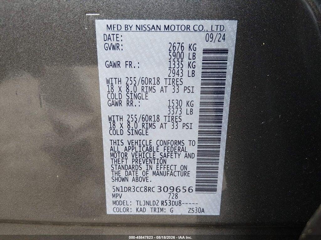 5N1DR3CC8RC309656 2024 NISSAN PATHFINDER photo no. 9
