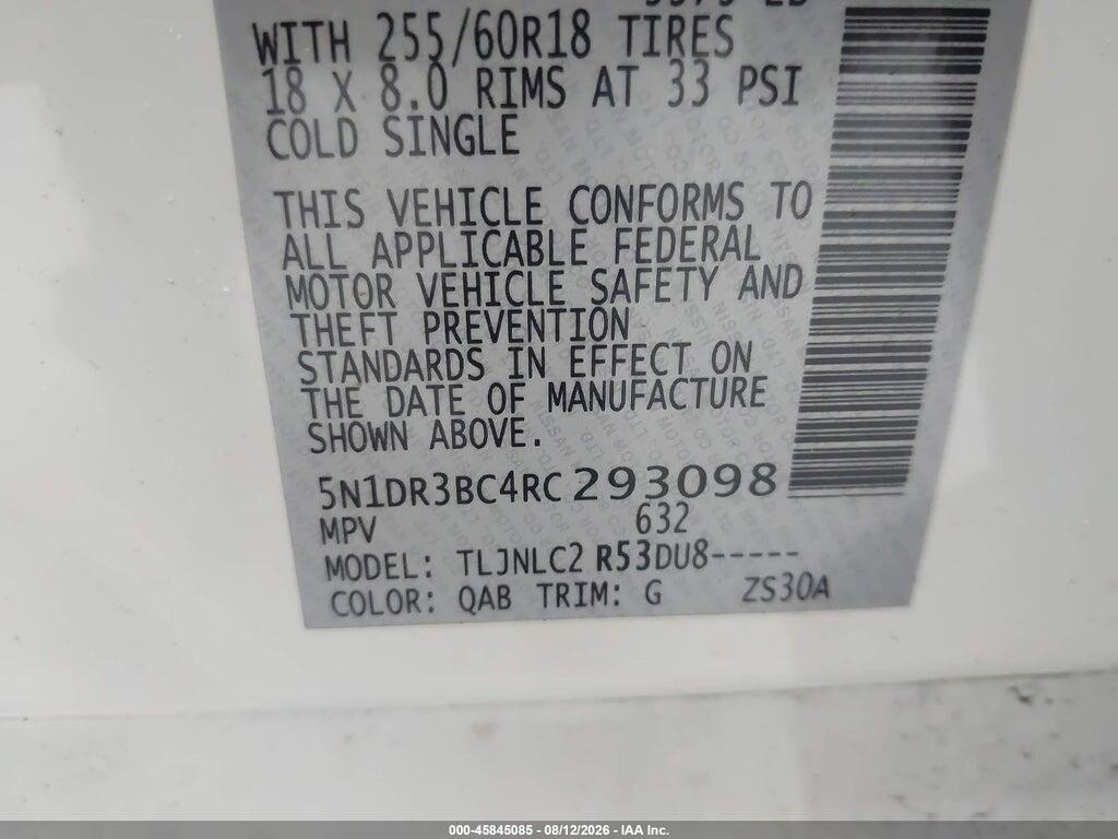 5N1DR3BC4RC293098 2024 NISSAN PATHFINDER photo no. 9
