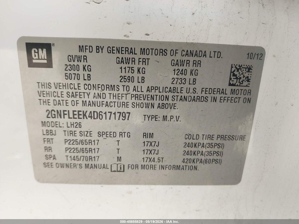 2GNFLEEK4D6171797 2013 CHEVROLET EQUINOX photo no. 9