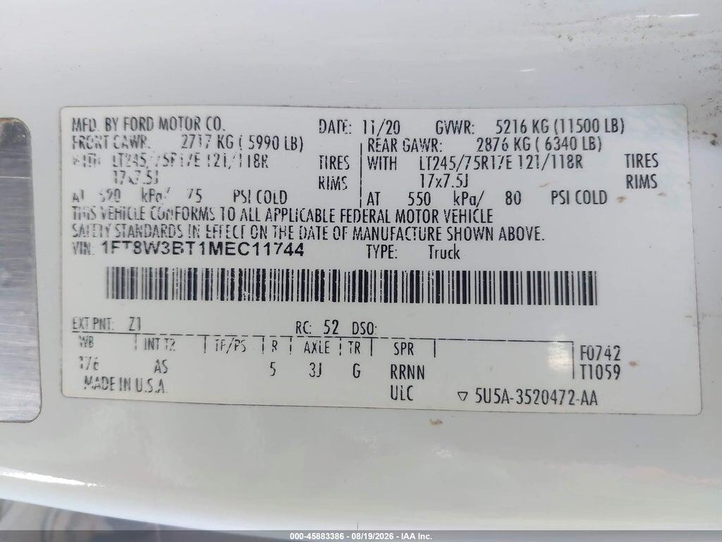 1FT8W3BT1MEC11744 2021 FORD F-350 photo no. 8