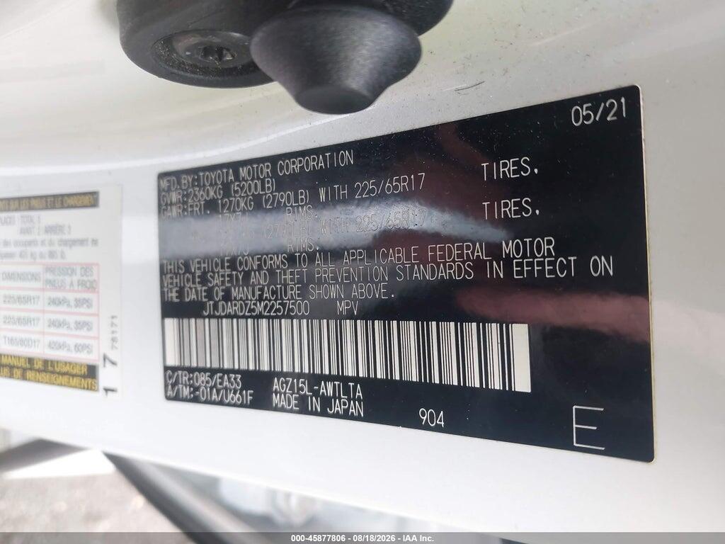JTJDARDZ5M2257500 2021 LEXUS NX 300 photo no. 9
