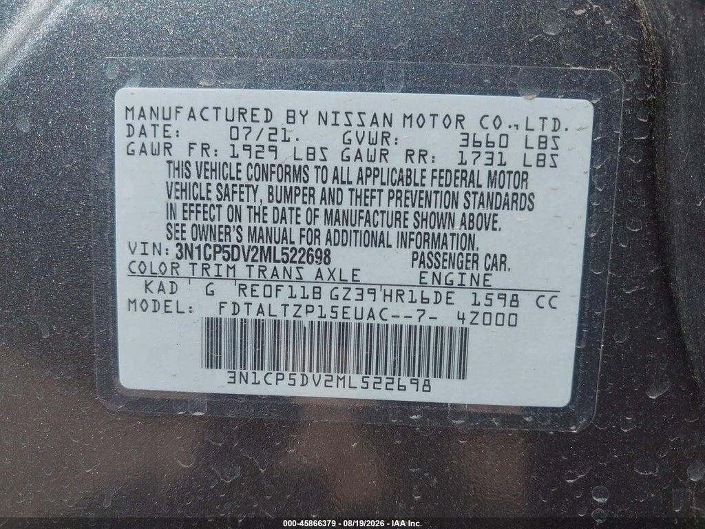 3N1CP5DV2ML522698 2021 NISSAN KICKS photo no. 9