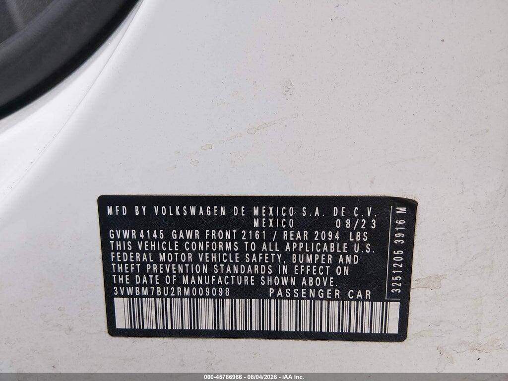 3VWBM7BU2RM009098 2024 VOLKSWAGEN JETTA photo no. 9
