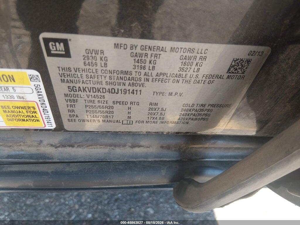 5GAKVDKD4DJ191411 2013 BUICK ENCLAVE photo no. 9