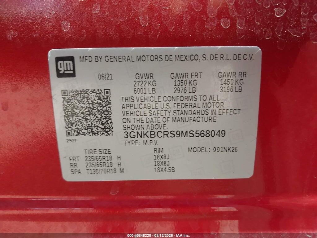 3GNKBCRS9MS568049 2021 CHEVROLET BLAZER photo no. 9