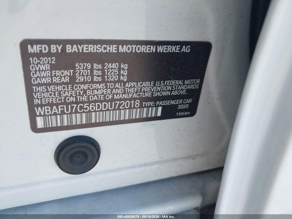 WBAFU7C56DDU72018 2013 BMW 535I photo no. 9