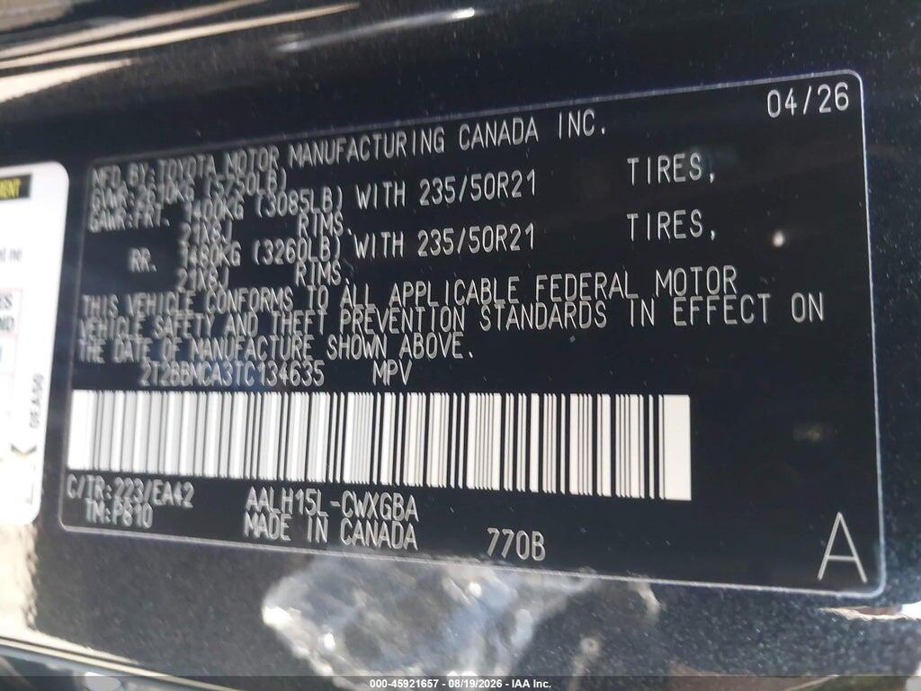 2T2BBMCA3TC134635 2026 LEXUS RX photo no. 9