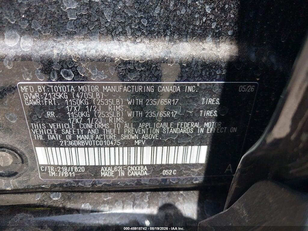 2T36DRBV0TC010475 2026 TOYOTA RAV4 photo no. 9